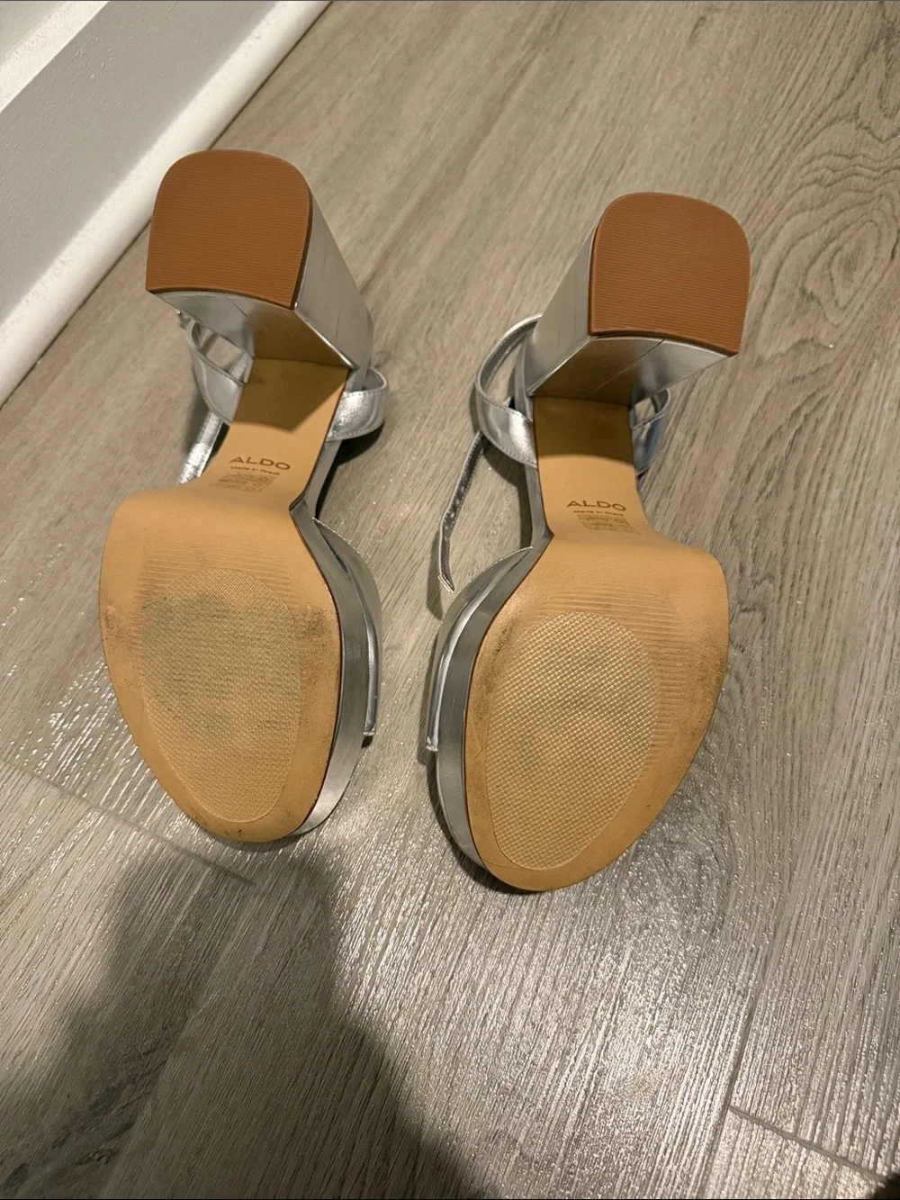 Aldo strappy metallic